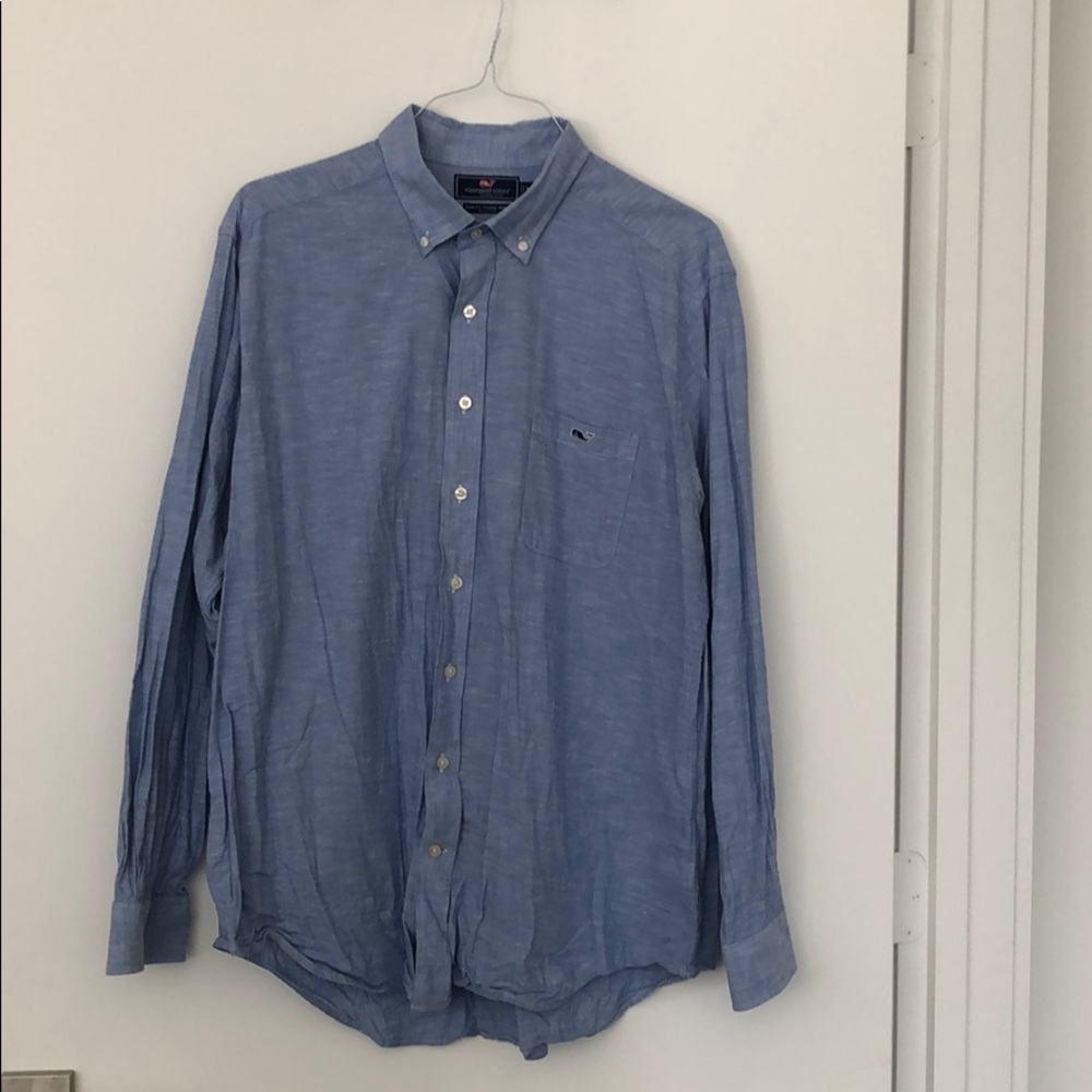 Vineyard Vines LS Heather Button Down